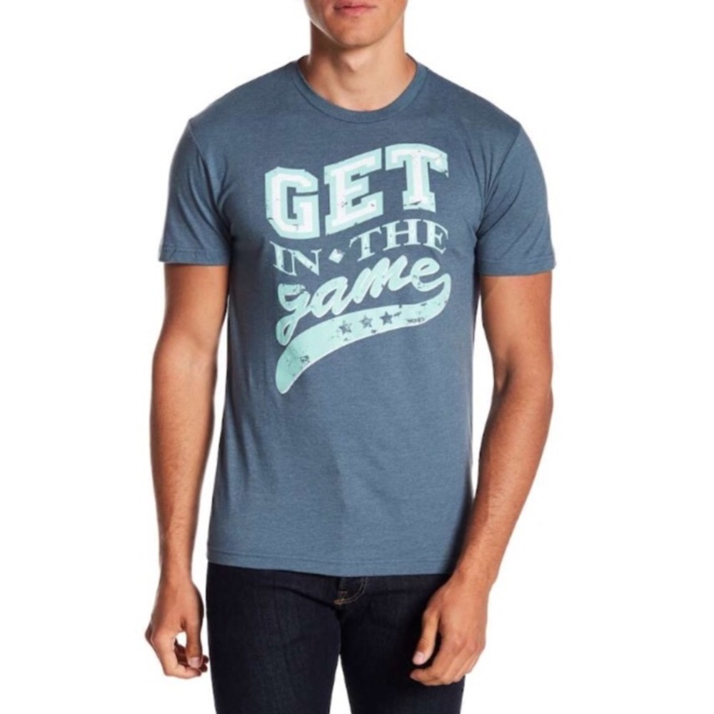 NWT 7th Inning Stretch S Men's Blue Crew Neck Tee